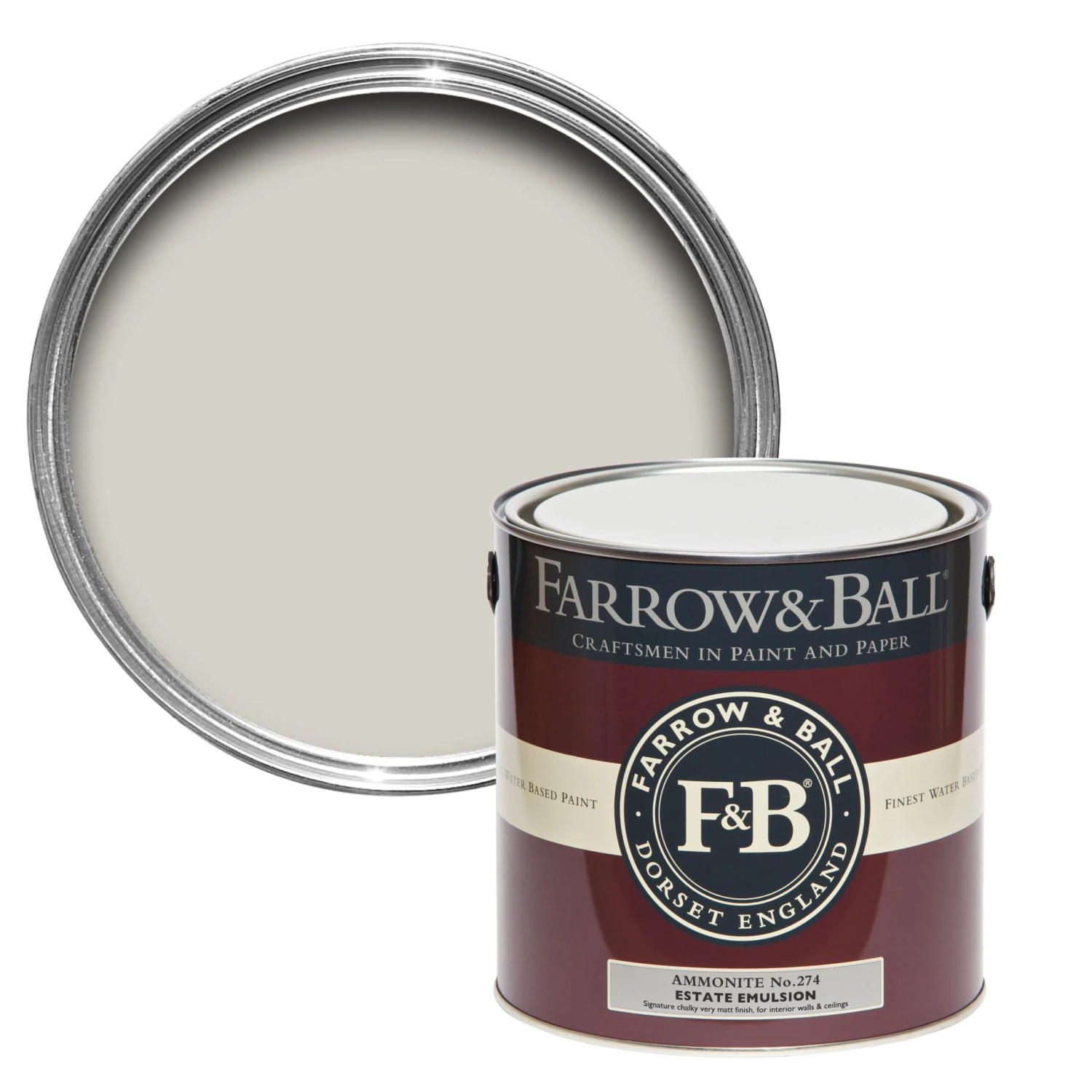 Farrow & Ball Estate Ammonite No.274 Matt Emulsion Paint, 2.5L 3 Farrow & Ball Estate Ammonite No.274 Matt Emulsion Paint, 2.5L