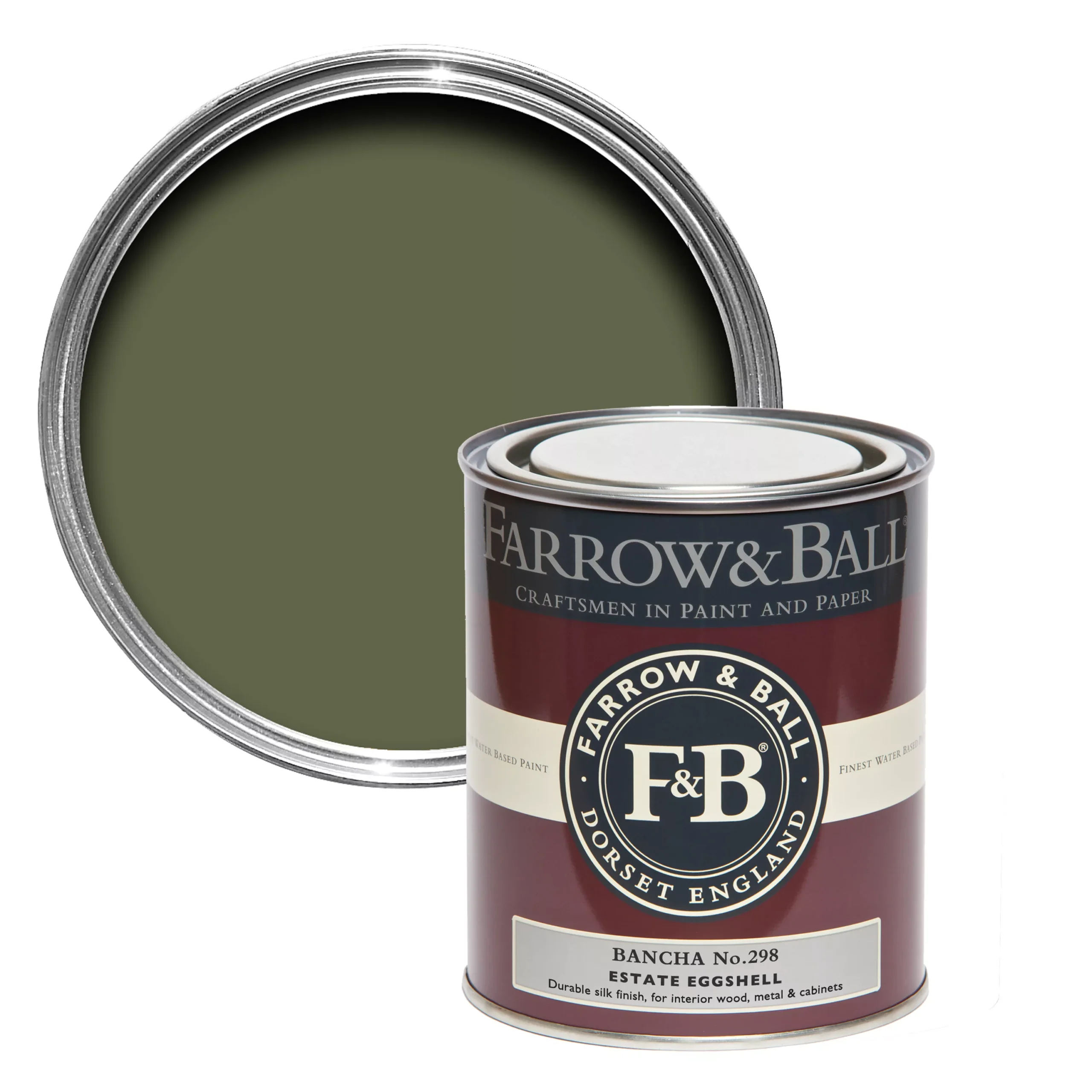 Farrow & Ball Estate Bancha No.298 Eggshell Metal & Wood Paint, 750ml 3 Farrow & Ball Estate Bancha No.298 Eggshell Metal & Wood Paint, 750ml