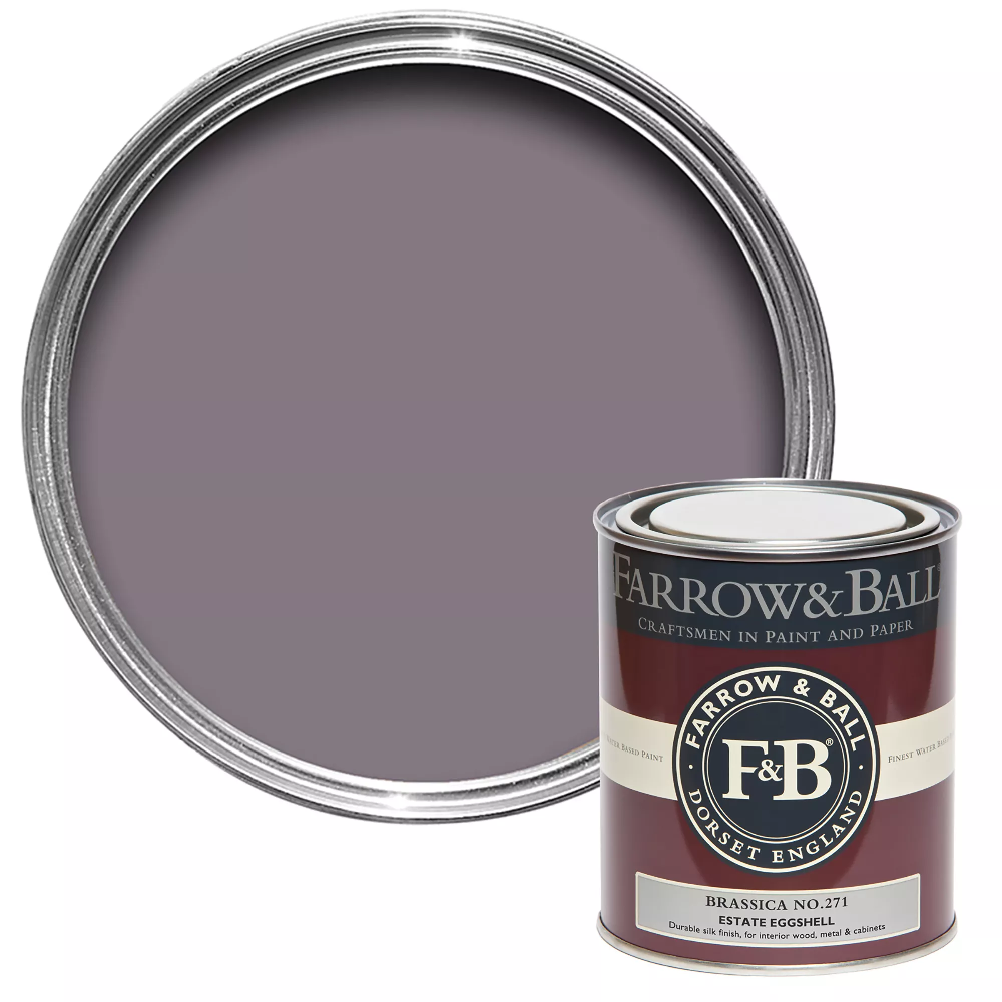 Farrow & Ball Estate Brassica No.271 Eggshell Paint, 750ml 3 Farrow & Ball Estate Brassica No.271 Eggshell Paint, 750ml