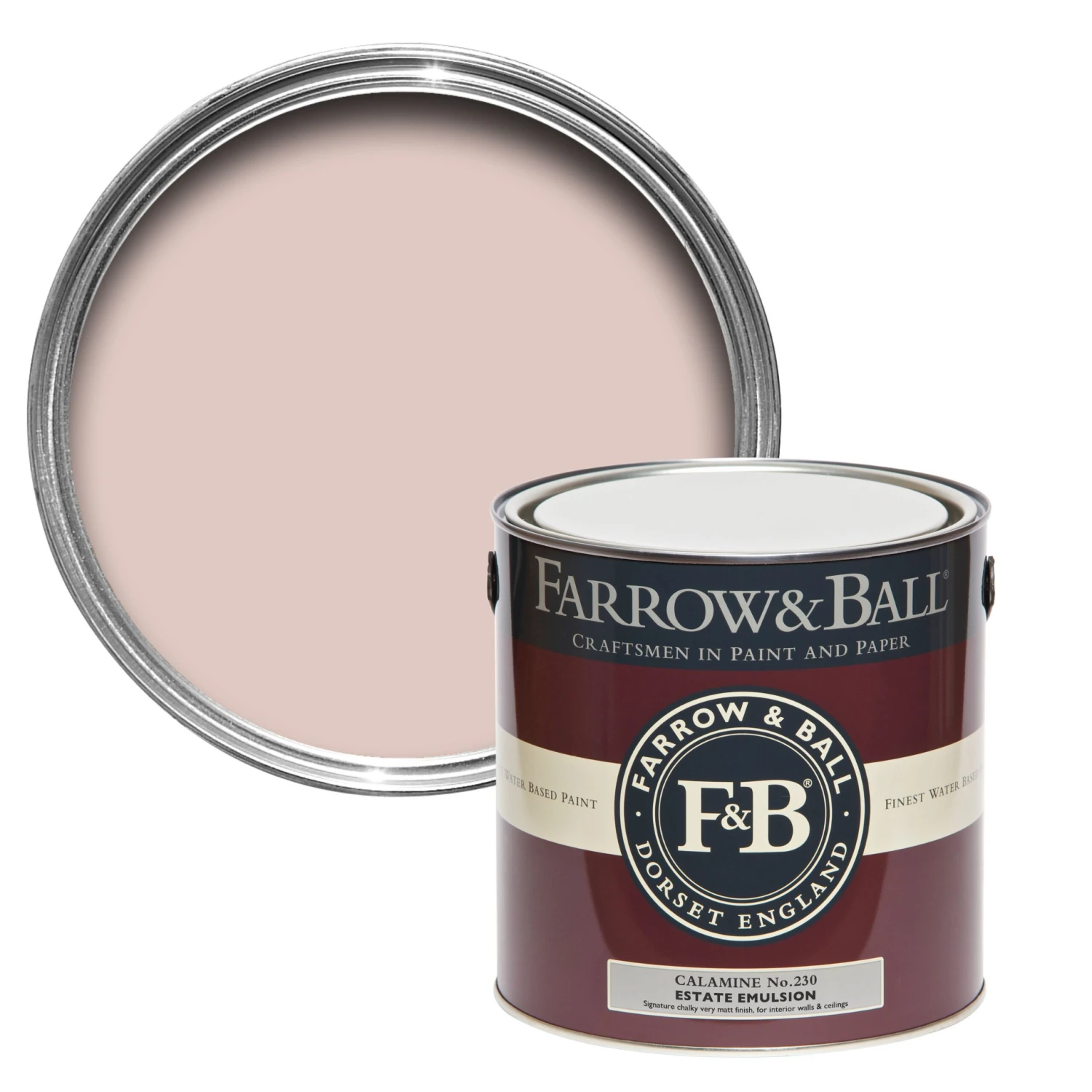 Farrow & Ball Estate Calamine No.230 Matt Emulsion Paint, 2.5L 3 Farrow & Ball Estate Calamine No.230 Matt Emulsion Paint, 2.5L