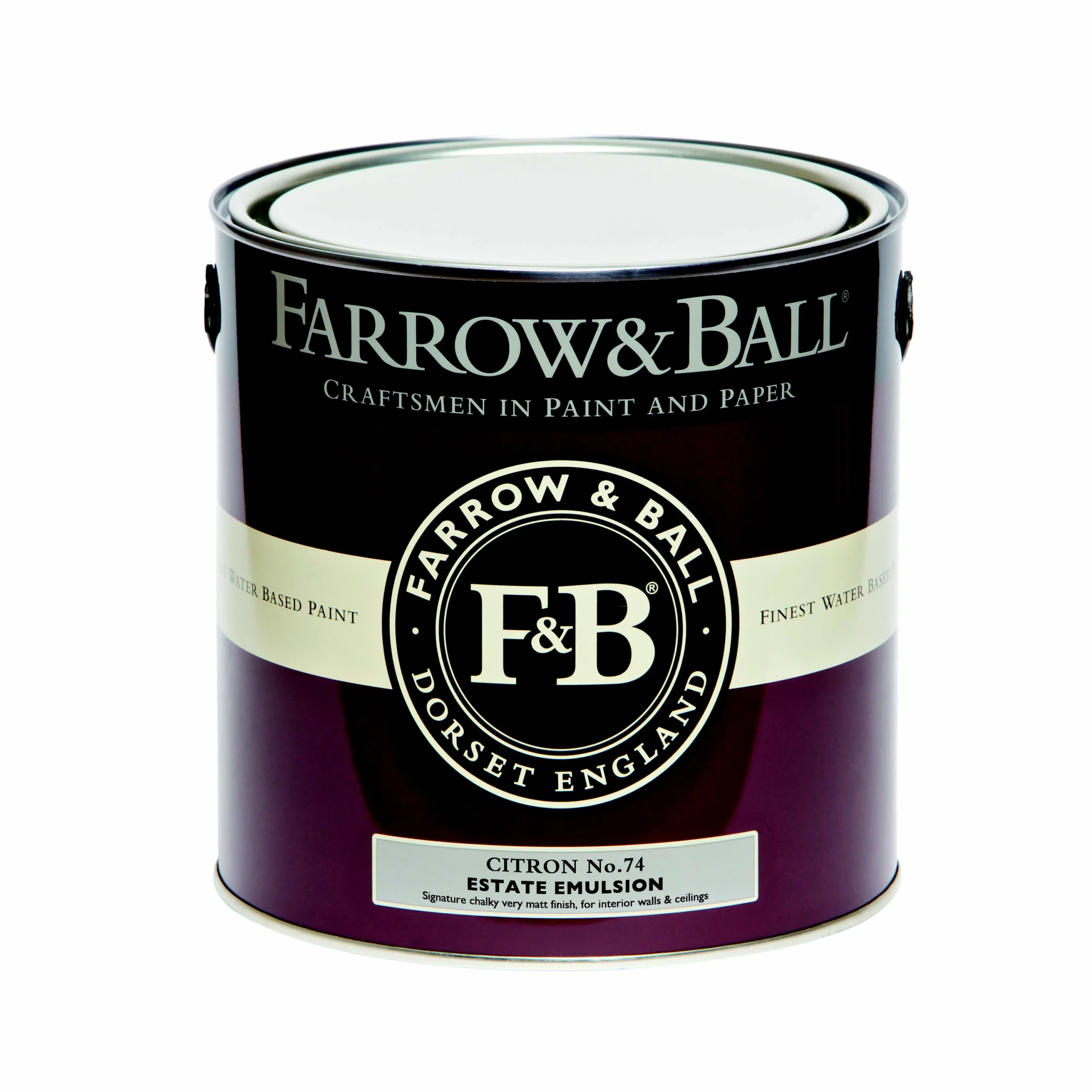 Farrow & Ball Estate Citron No.74 Matt Emulsion Paint, 2.5L 4 Farrow & Ball Estate Citron No.74 Matt Emulsion Paint, 2.5L - Image 2