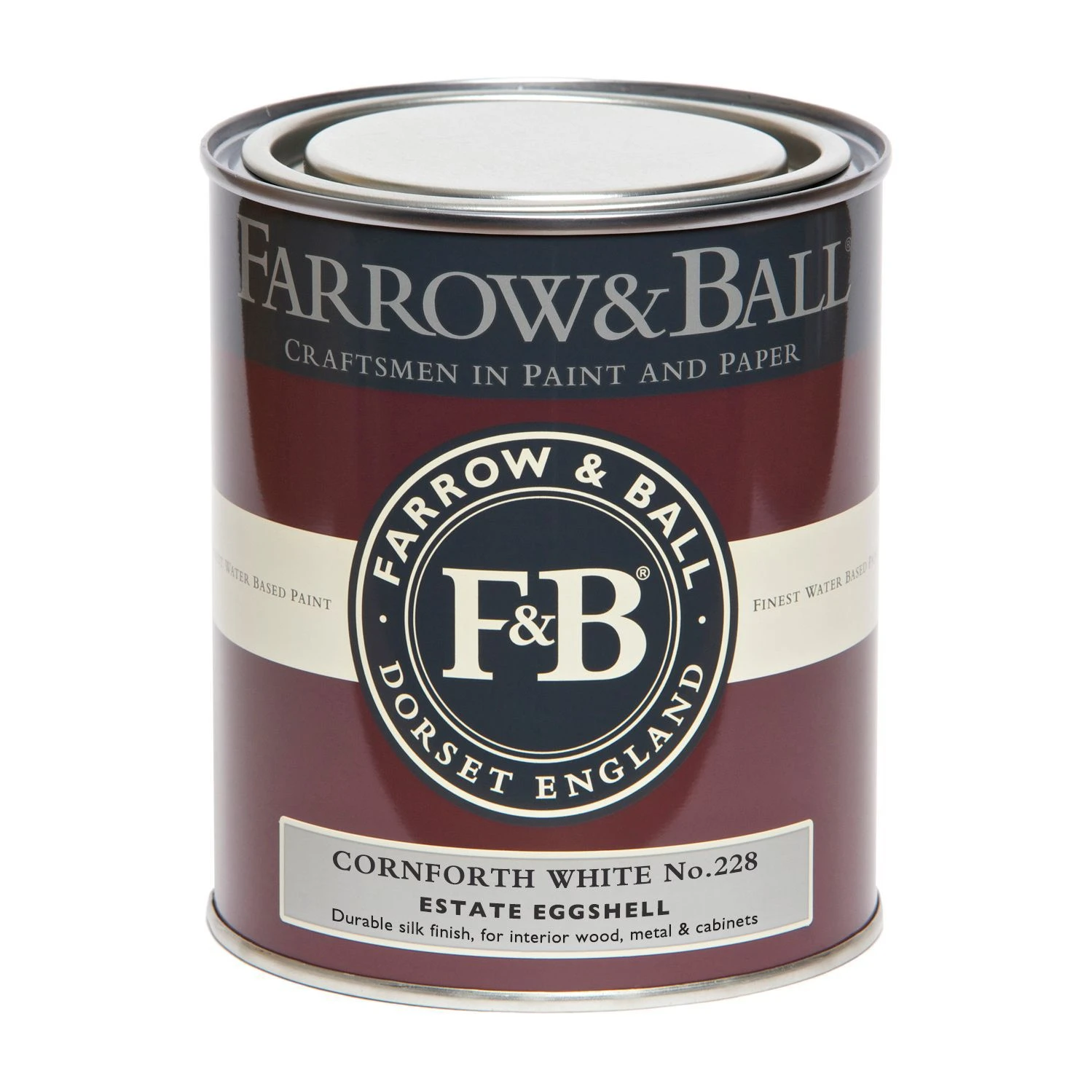 Farrow & Ball Estate Cornforth White No.228 Eggshell Metal & Wood Paint, 750ml 4 Farrow & Ball Estate Cornforth White No.228 Eggshell Metal & Wood Paint, 750ml - Image 2