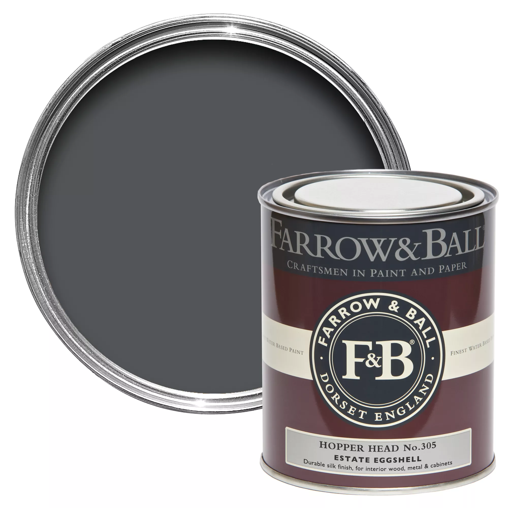 Farrow & Ball Estate Hopper Head No.305 Eggshell Paint, 750ml 3 Farrow & Ball Estate Hopper Head No.305 Eggshell Paint, 750ml