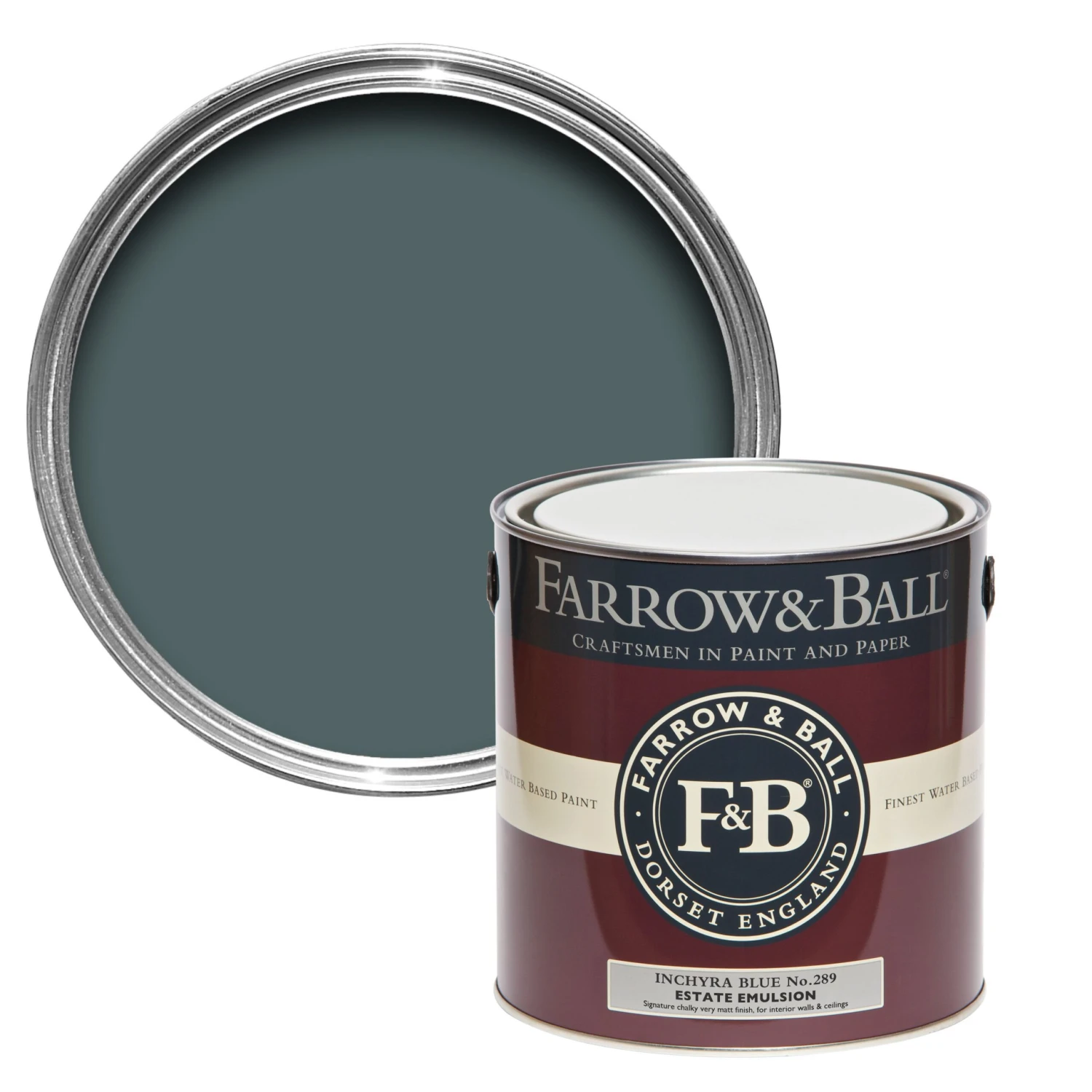 Farrow & Ball Estate Inchyra Blue No.289 Matt Emulsion Paint, 2.5L 3 Farrow & Ball Estate Inchyra Blue No.289 Matt Emulsion Paint, 2.5L