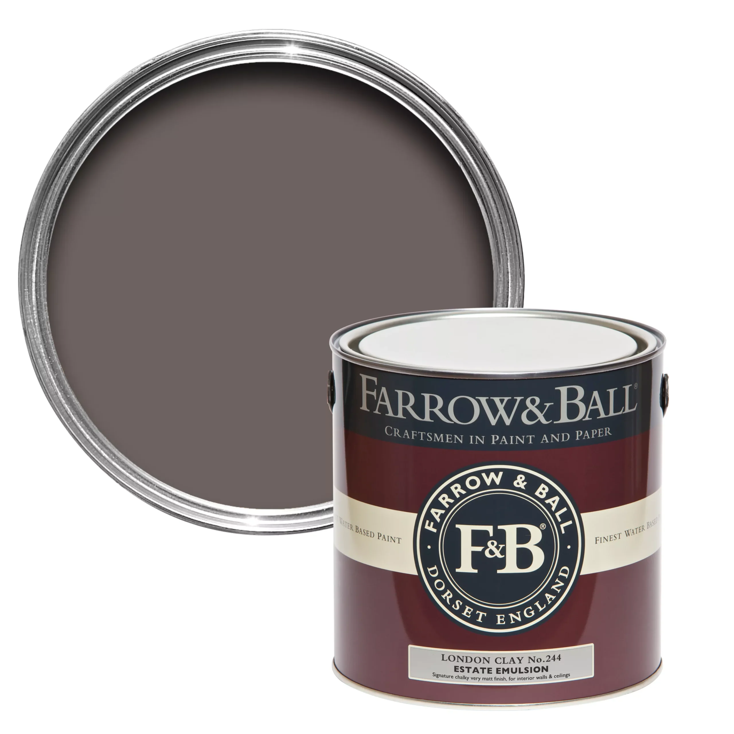 Farrow & Ball Estate London Clay No.244 Matt Emulsion Paint, 2.5L 3 Farrow & Ball Estate London Clay No.244 Matt Emulsion Paint, 2.5L