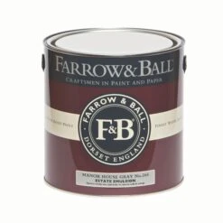 Farrow & Ball Estate Manor House Gray No.265 Matt Emulsion Paint, 2.5L -Farrow & Ball farrow ball estate manor house gray no 265 matt emulsion paint 2 5l5029496886528 08c bq