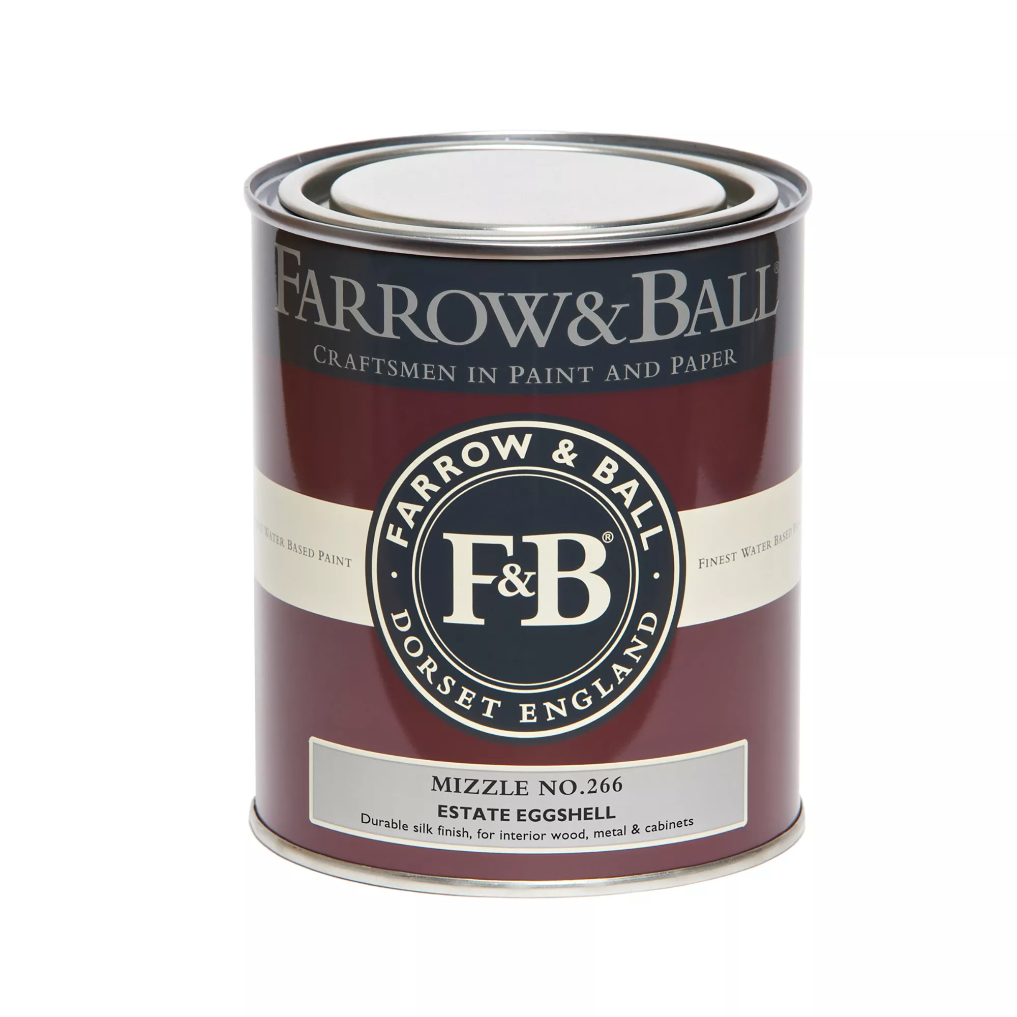Farrow & Ball Estate Mizzle No.266 Eggshell Paint, 750ml 4 Farrow & Ball Estate Mizzle No.266 Eggshell Paint, 750ml - Image 2