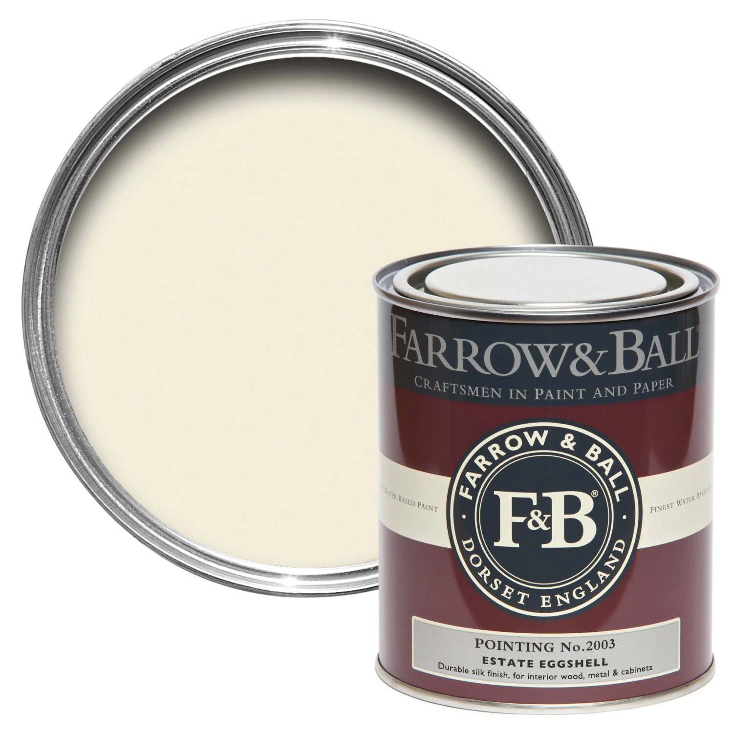 Farrow & Ball Estate Pointing No.2003 Eggshell Metal & Wood Paint, 750ml 3 Farrow & Ball Estate Pointing No.2003 Eggshell Metal & Wood Paint, 750ml