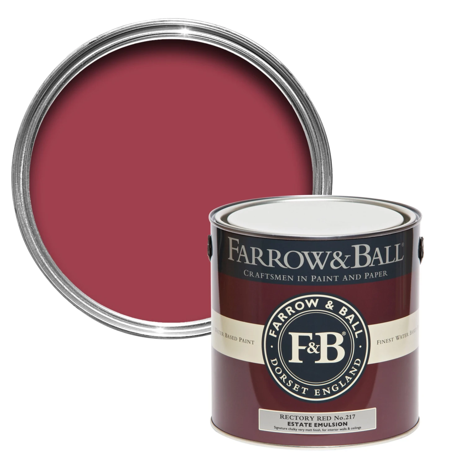 Farrow & Ball Estate Rectory Red No.217 Matt Emulsion Paint, 2.5L 3 Farrow & Ball Estate Rectory Red No.217 Matt Emulsion Paint, 2.5L