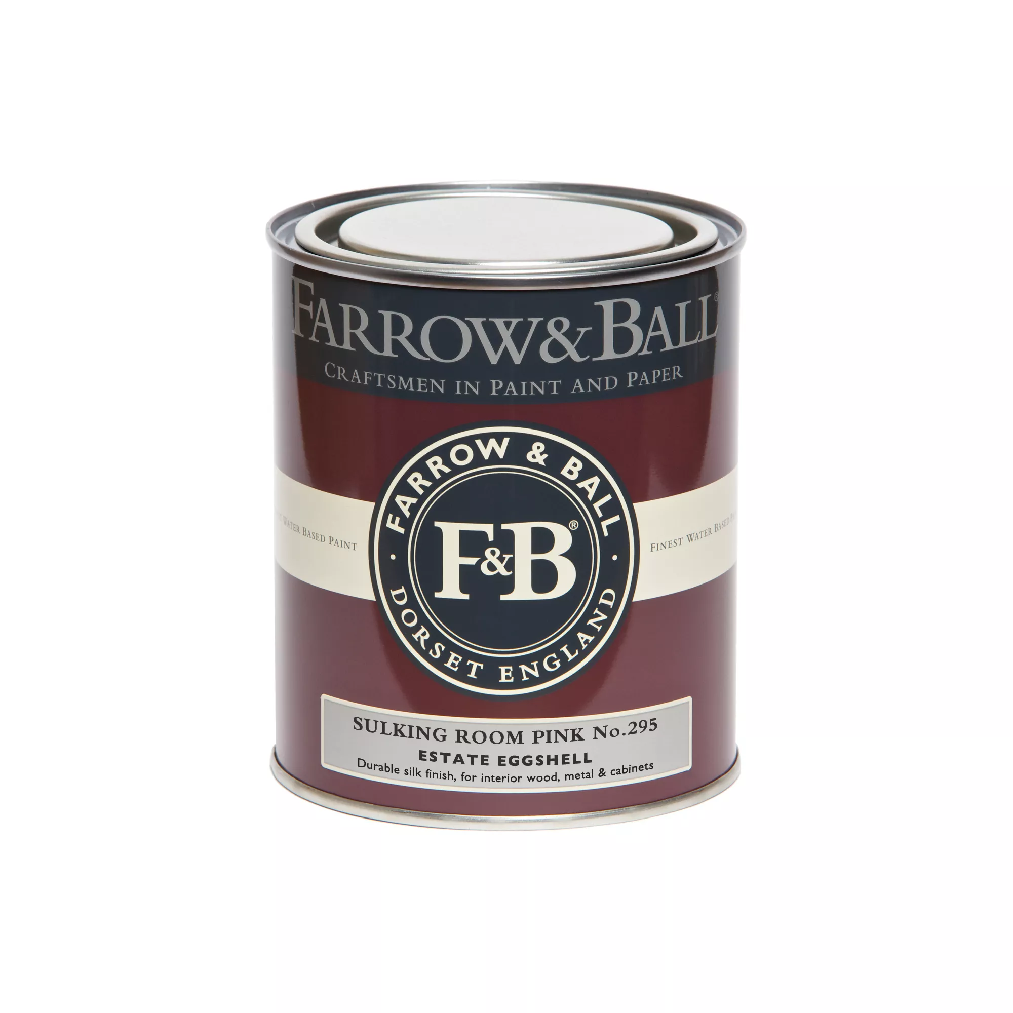 Farrow & Ball Estate Sulking Room Pink No.295 Eggshell Metal & Wood Paint, 750ml 5 Farrow & Ball Estate Sulking Room Pink No.295 Eggshell Metal & Wood Paint, 750ml - Image 3