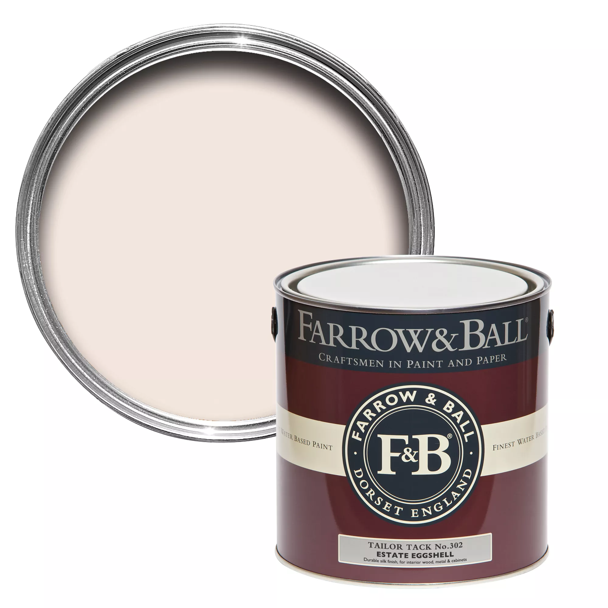 Farrow & Ball Estate Tailor Tack No.302 Eggshell Paint, 2.5L 3 Farrow & Ball Estate Tailor Tack No.302 Eggshell Paint, 2.5L
