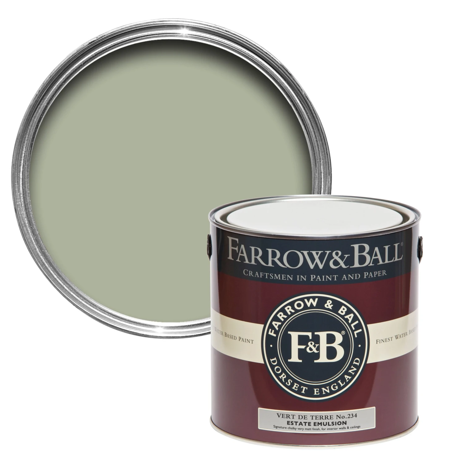 Farrow & Ball Estate Teresa's Green No.236 Matt Emulsion Paint, 2.5L 3 Farrow & Ball Estate Teresa's Green No.236 Matt Emulsion Paint, 2.5L