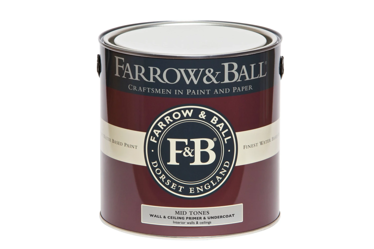 Farrow & Ball Mid Tones Wall & Ceiling Primer & Undercoat, 2.5L 4 Farrow & Ball Mid Tones Wall & Ceiling Primer & Undercoat, 2.5L - Image 2