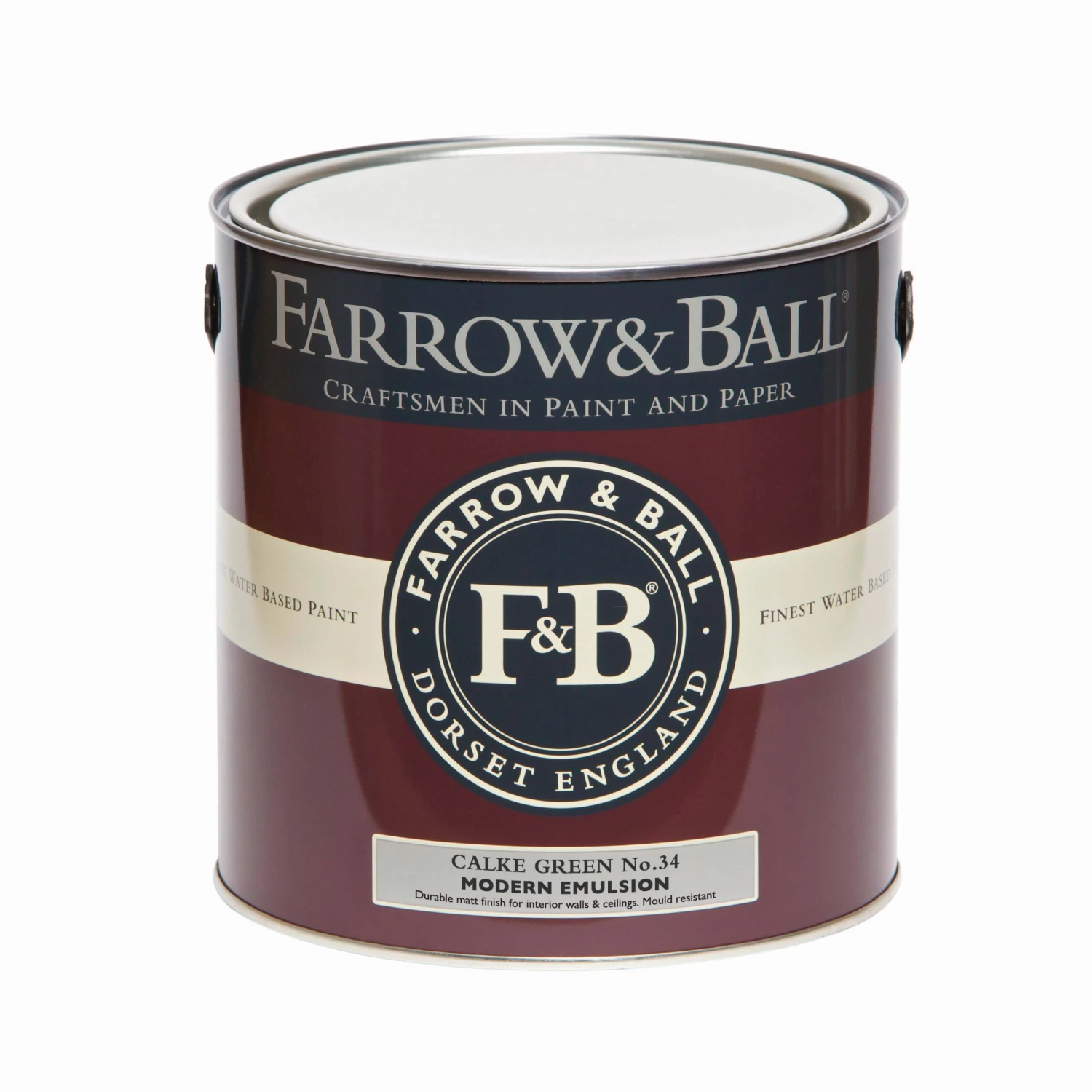 Farrow & Ball Modern Calke Green No.34 Matt Emulsion Paint, 2.5L 4 Farrow & Ball Modern Calke Green No.34 Matt Emulsion Paint, 2.5L - Image 2