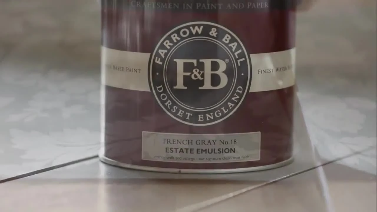 Farrow & Ball Modern French Gray No.18 Matt Emulsion Paint, 2.5L 4 Farrow & Ball Modern French Gray No.18 Matt Emulsion Paint, 2.5L - Image 2