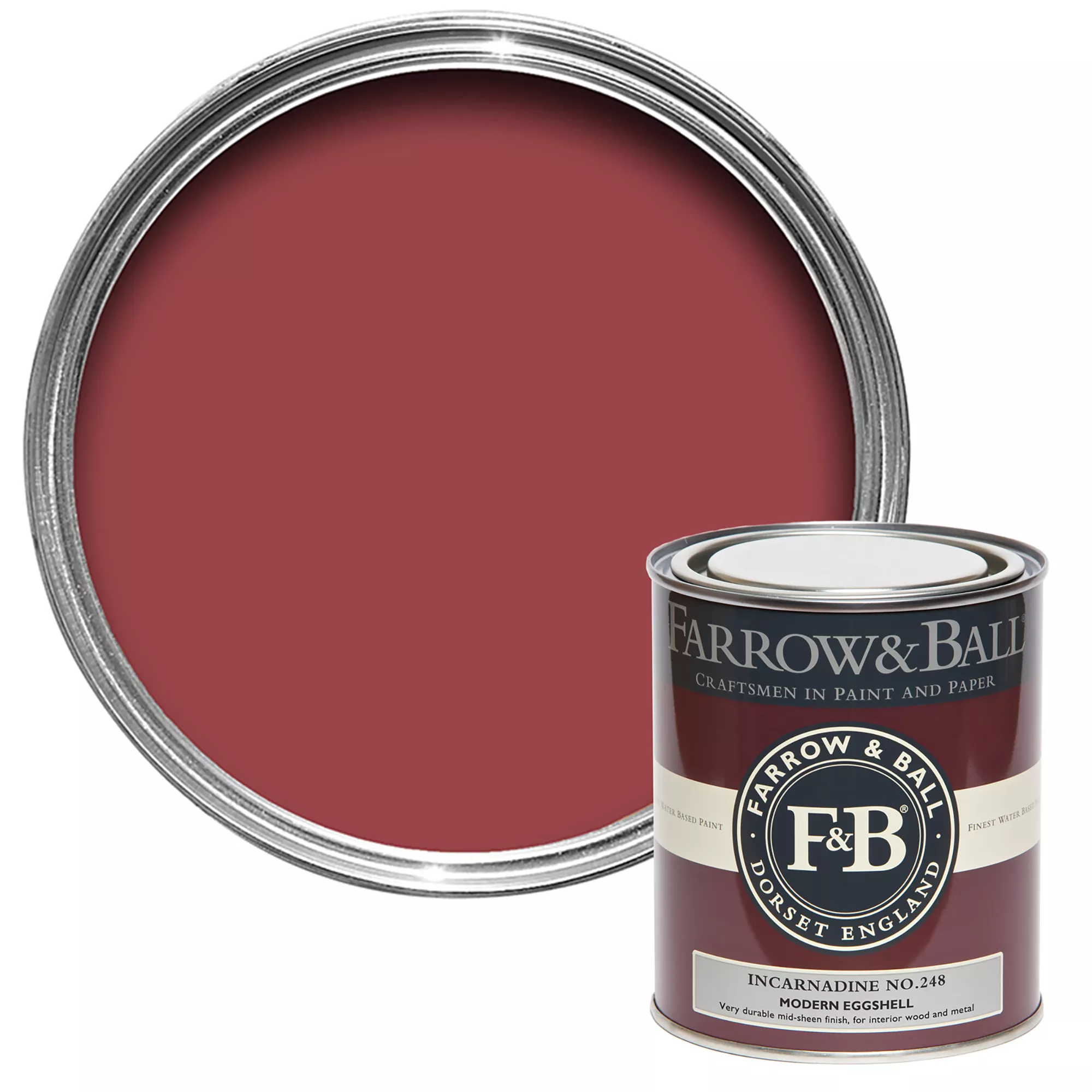 Farrow & Ball Modern Incarnadine No.248 Eggshell Paint, 750ml 3 Farrow & Ball Modern Incarnadine No.248 Eggshell Paint, 750ml