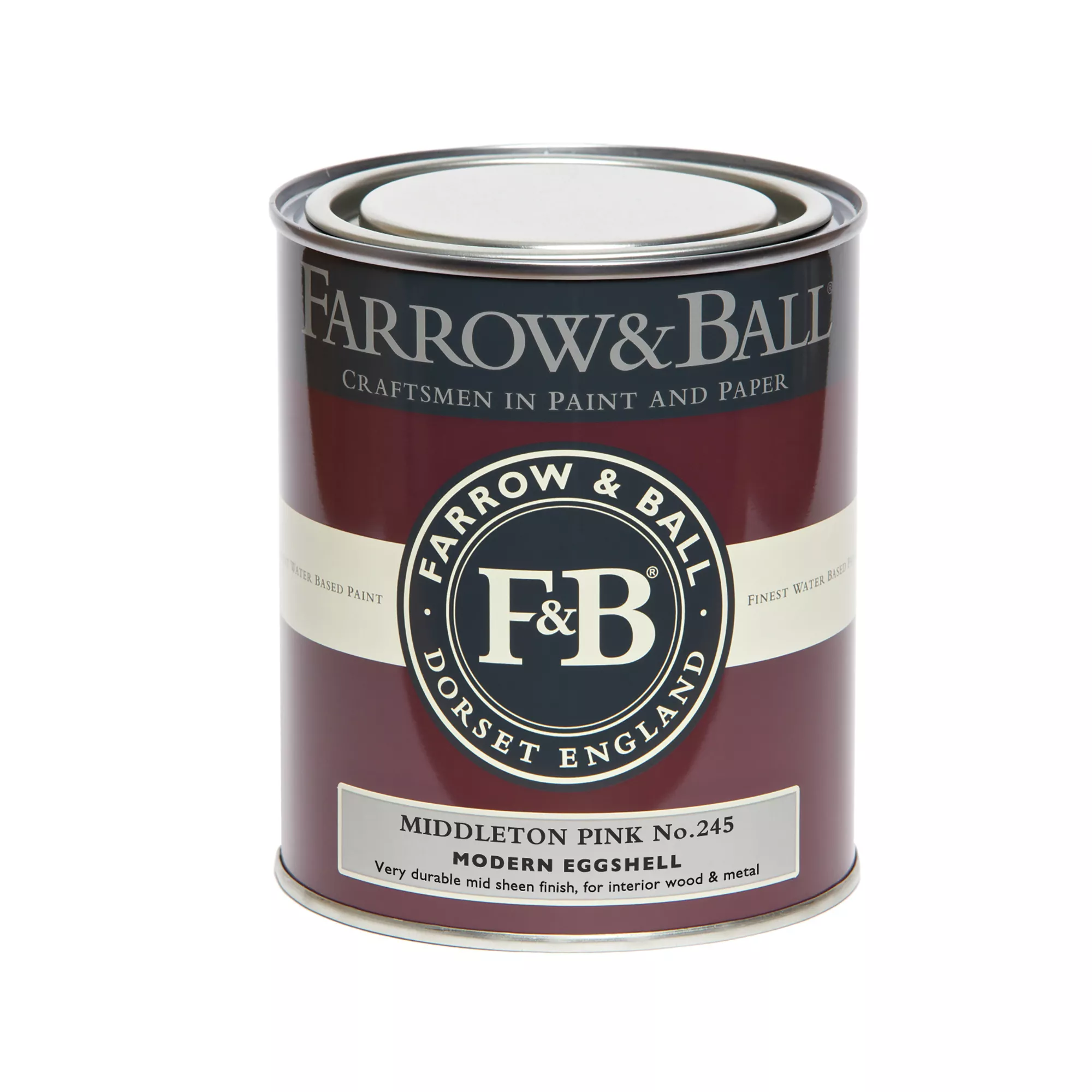 Farrow & Ball Modern Middleton Pink No.245 Eggshell Emulsion Paint, 750ml 4 Farrow & Ball Modern Middleton Pink No.245 Eggshell Emulsion Paint, 750ml - Image 2