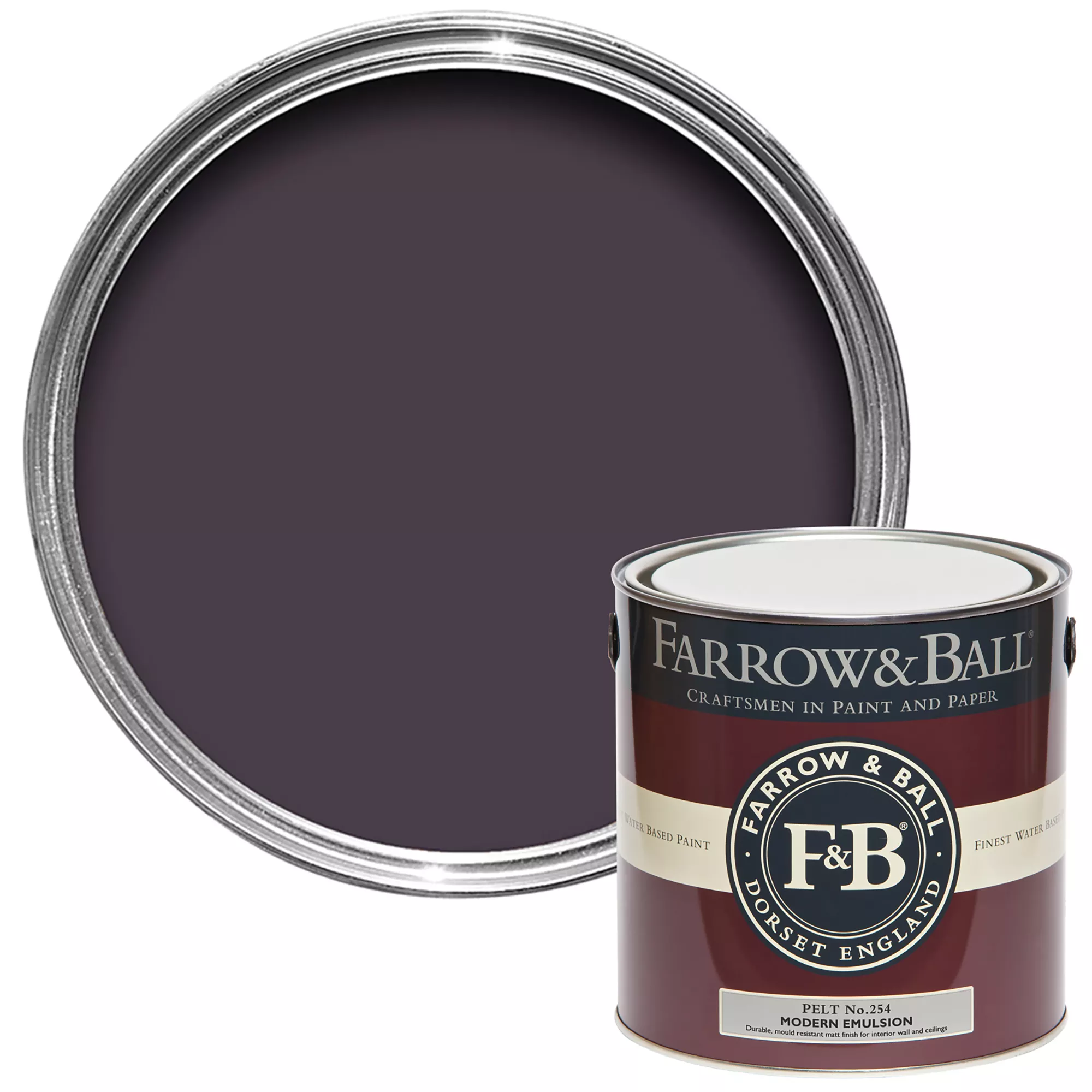 Farrow & Ball Modern Pelt No.254 Matt Emulsion Paint, 2.5L 3 Farrow & Ball Modern Pelt No.254 Matt Emulsion Paint, 2.5L