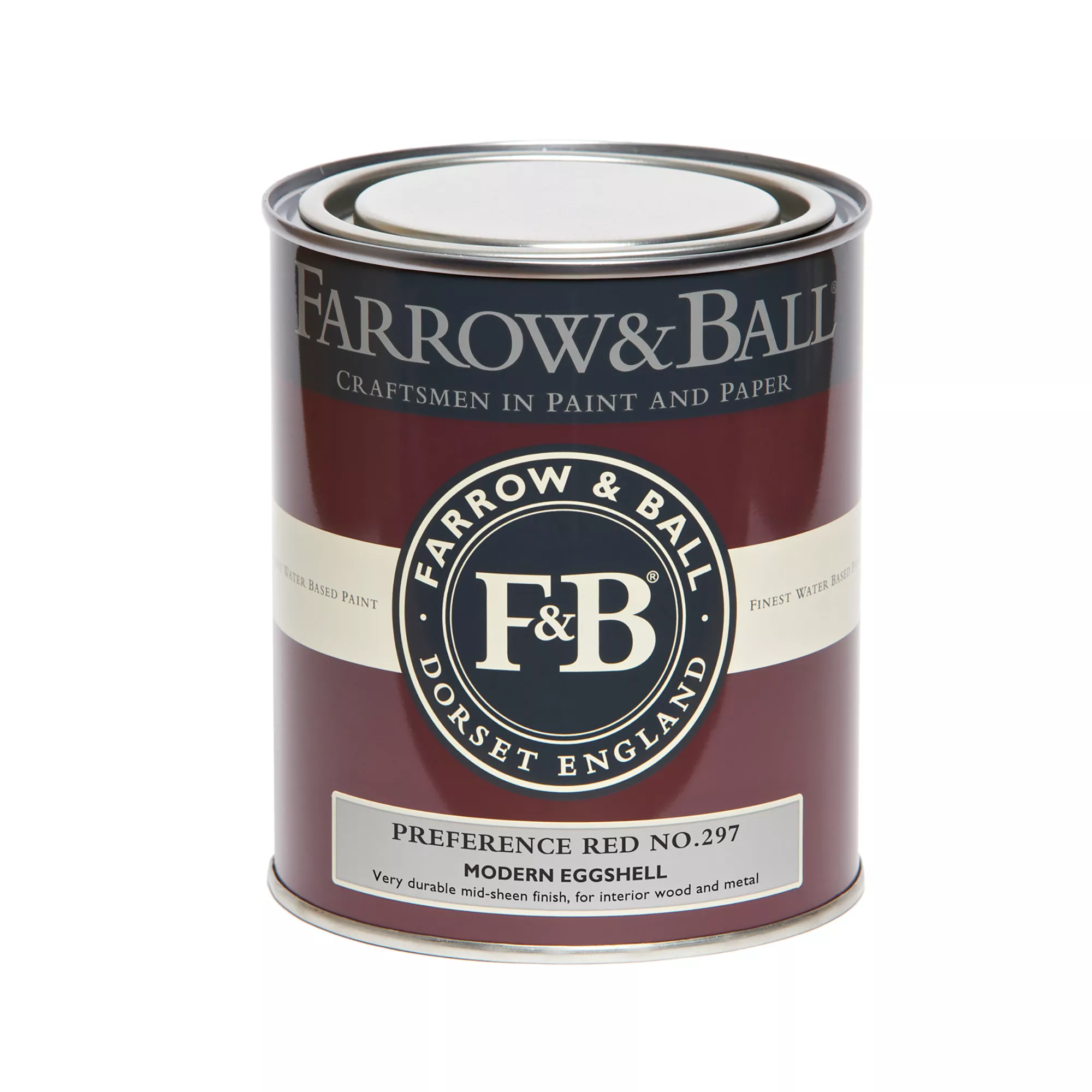 Farrow & Ball Modern Preference Red No.297 Eggshell Paint, 750ml 4 Farrow & Ball Modern Preference Red No.297 Eggshell Paint, 750ml - Image 2