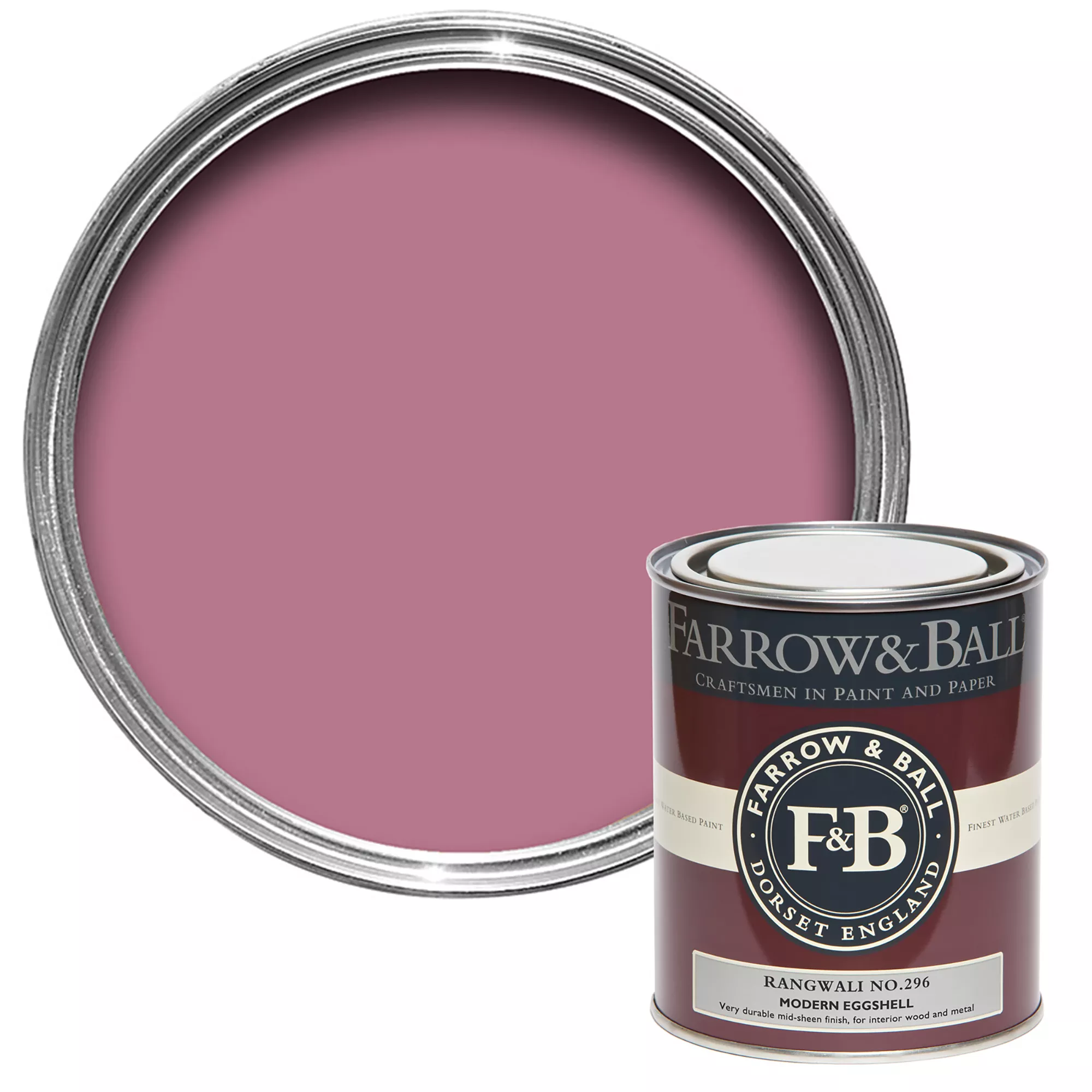 Farrow & Ball Modern Rangwali No.296 Eggshell Paint, 750ml 3 Farrow & Ball Modern Rangwali No.296 Eggshell Paint, 750ml