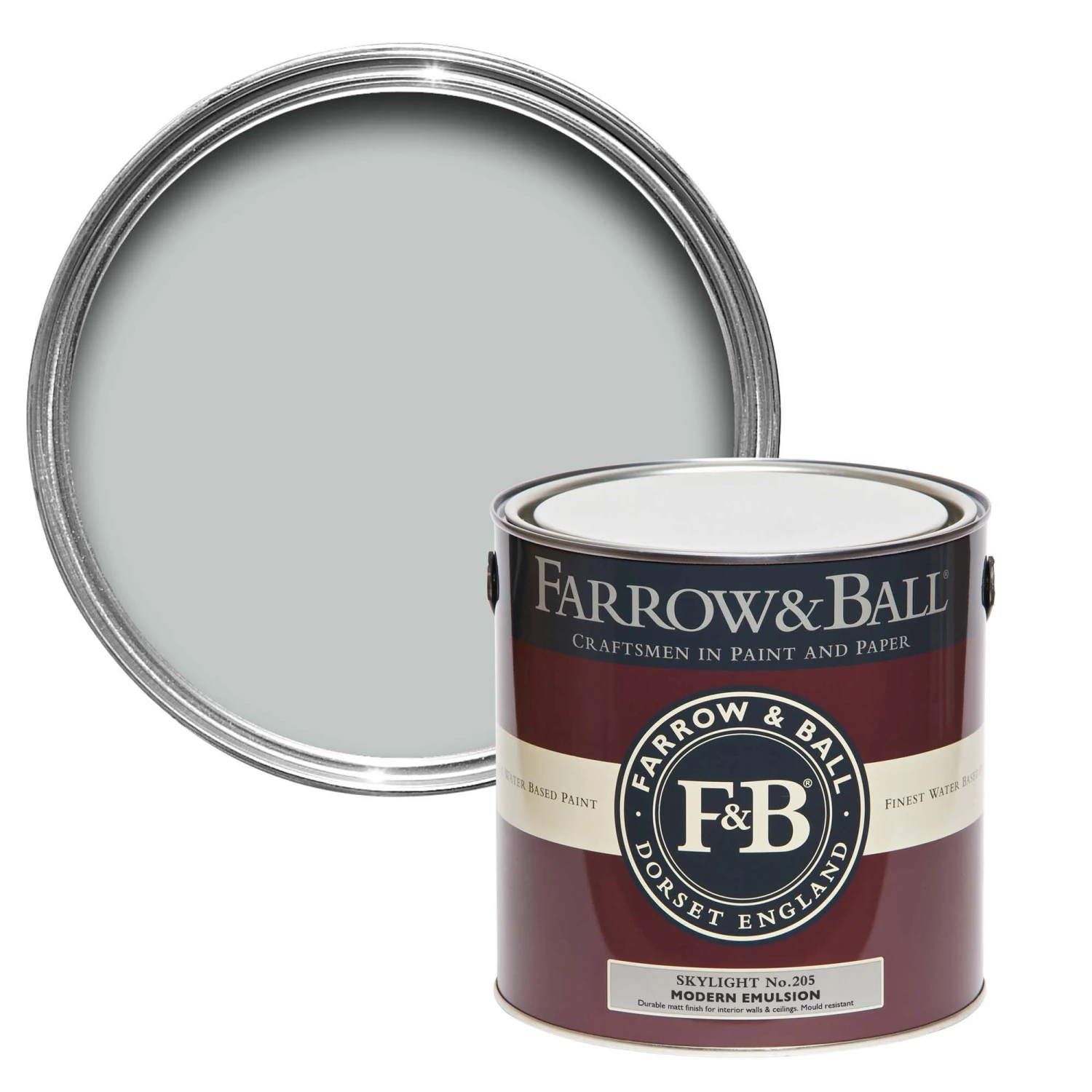 Farrow & Ball Modern Skylight No.205 Matt Emulsion Paint, 2.5L 3 Farrow & Ball Modern Skylight No.205 Matt Emulsion Paint, 2.5L