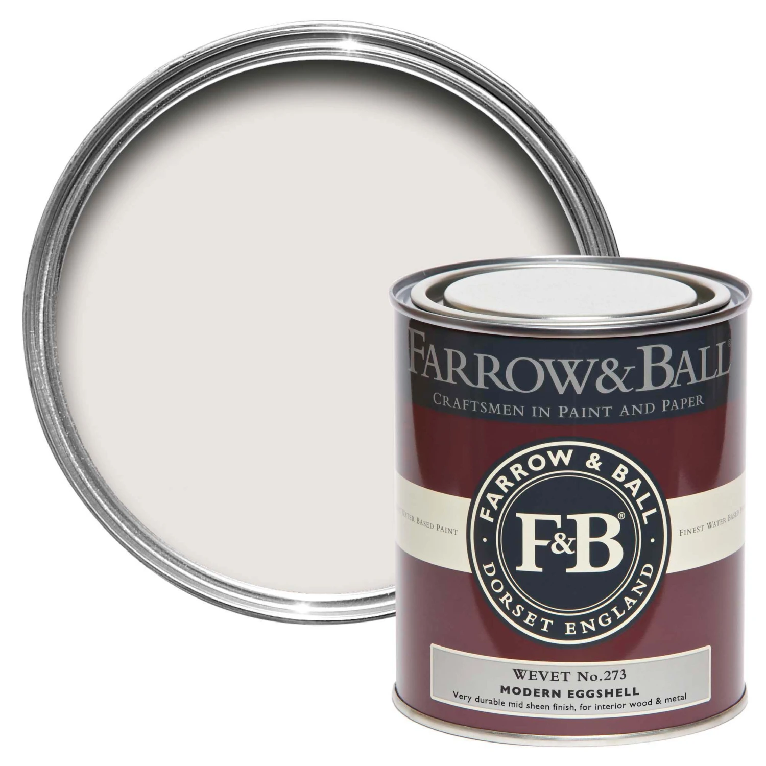 Farrow & Ball Modern Wevet No.273 Eggshell Paint, 750ml 3 Farrow & Ball Modern Wevet No.273 Eggshell Paint, 750ml