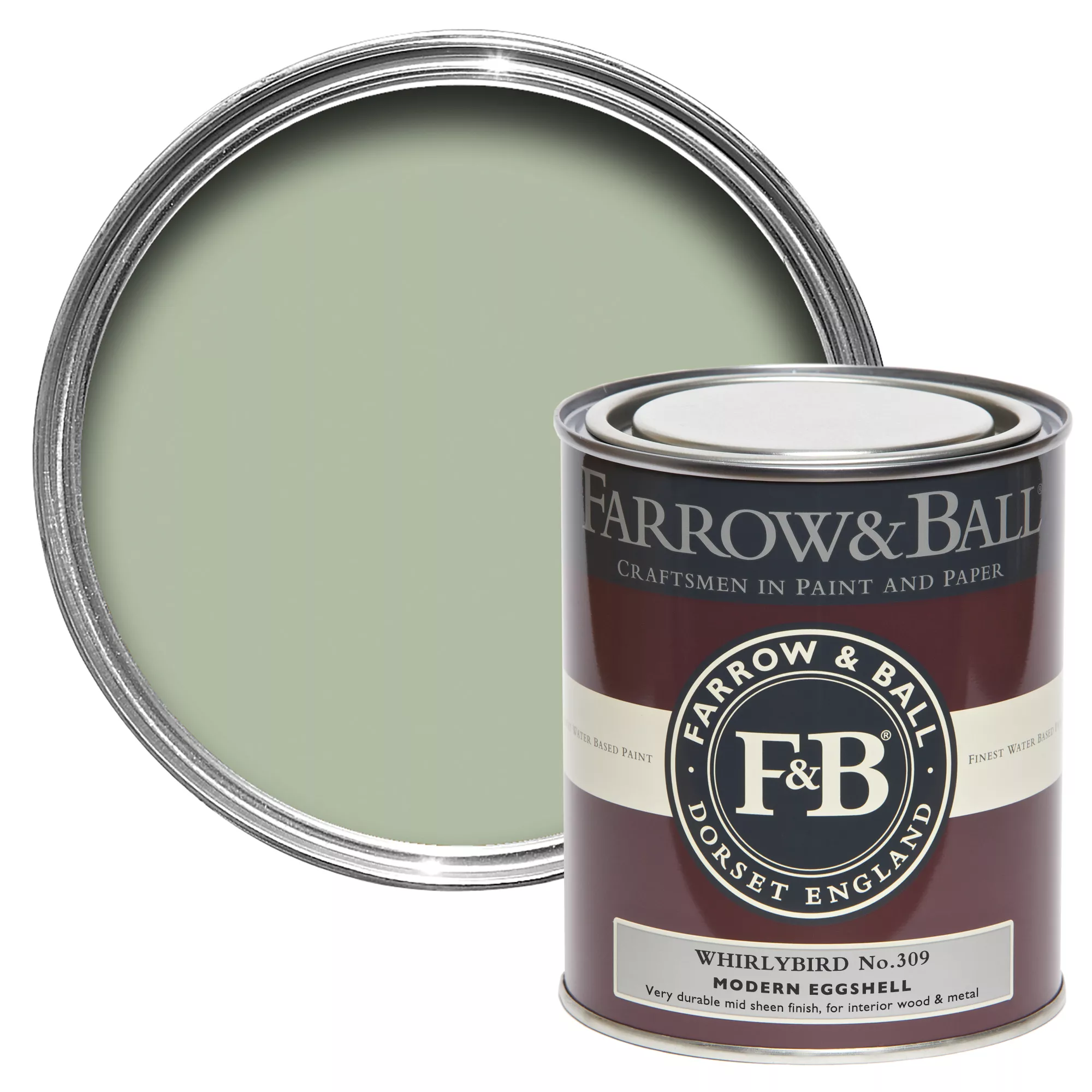 Farrow & Ball Modern Whirlybird No.309 Eggshell Paint, 750ml 3 Farrow & Ball Modern Whirlybird No.309 Eggshell Paint, 750ml